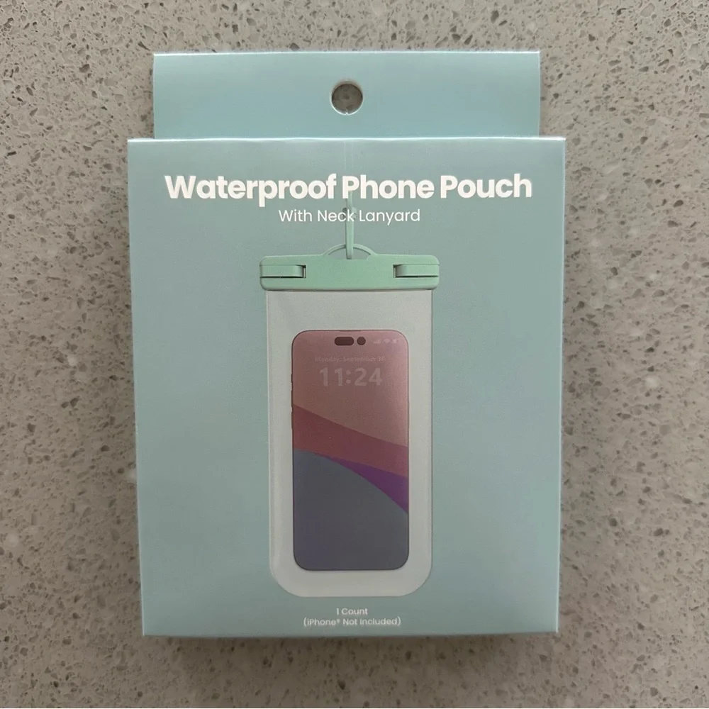 Gems Waterproof Phone Pouch in Mint Green